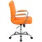 Emma and Oliver Mid-Back Vinyl Executive Swivel Office Chair with Chrome Base and Arms